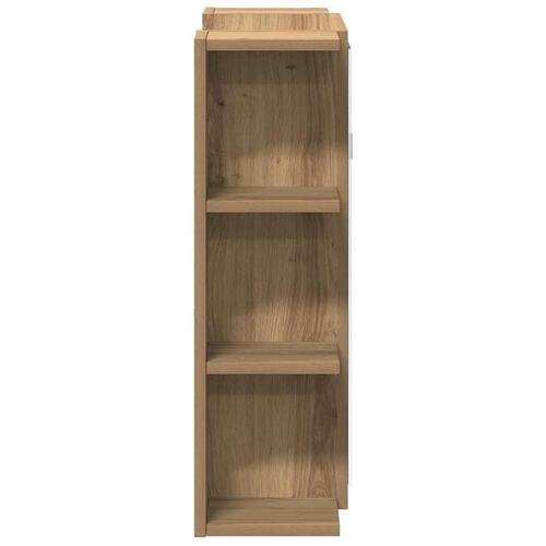 Badeværelsesskab med spejl 80x20,5x64 cm konstrueret træ