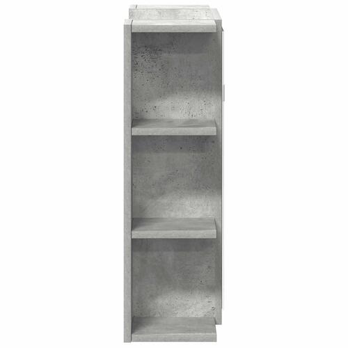 Badeværelsesskab med spejl 80x20,5x64 cm spånplade betongrå