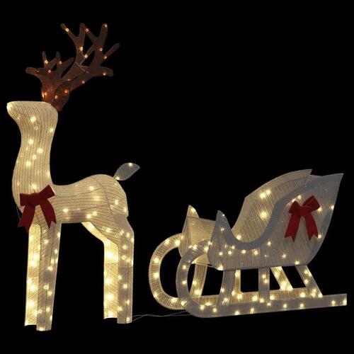Juledekoration rensdyr og kane 100 LED'er koldhvid