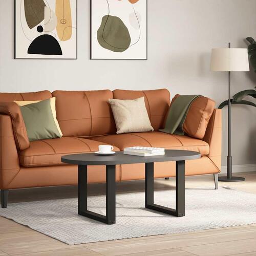 Sofabordben U-formet 2 stk. 50x(42-43) cm stål sort