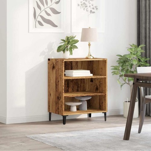 Skænk 57×35×70 cm i konstrueret træ - antikt trælook