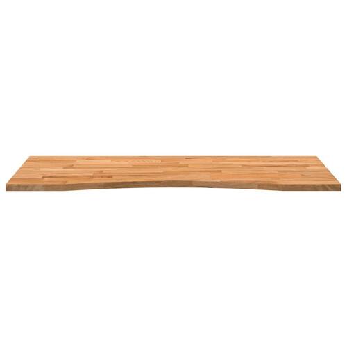 Bordplade 120x50x2,5 cm massivt egetræ rektangulær lysebrun