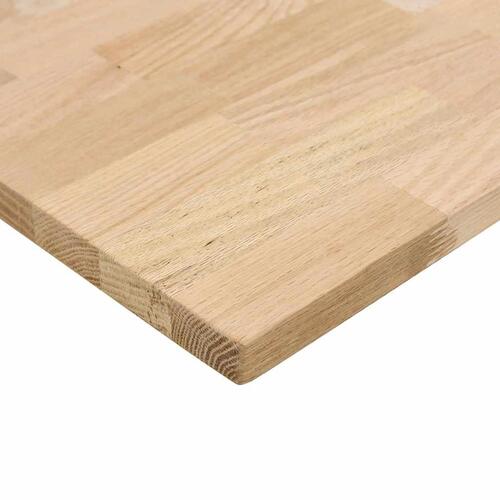 Bordplade ubehandlet 80x60x2,5 cm massivt egetræ rektangulær