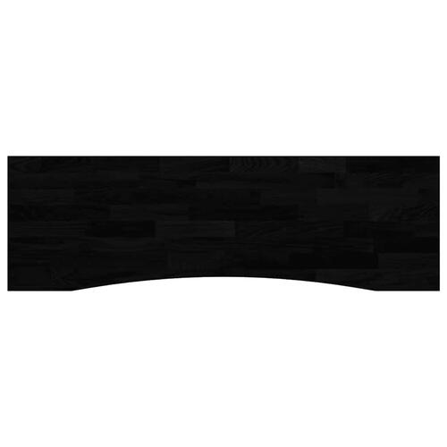 Bordplade 160x50x2,5 cm massivt egetræ rektangulær mørkebrun