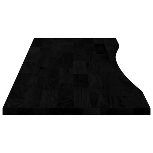 Bordplade 160x50x2,5 cm massivt egetræ rektangulær mørkebrun