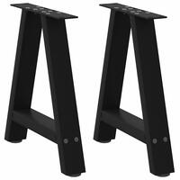 Sofabordben A-formet 2 stk 38x(42-43) cm stål sort