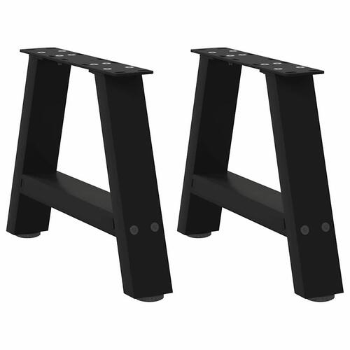 Sofabordben A-formet 2 stk 50x(30-31) cm stål sort