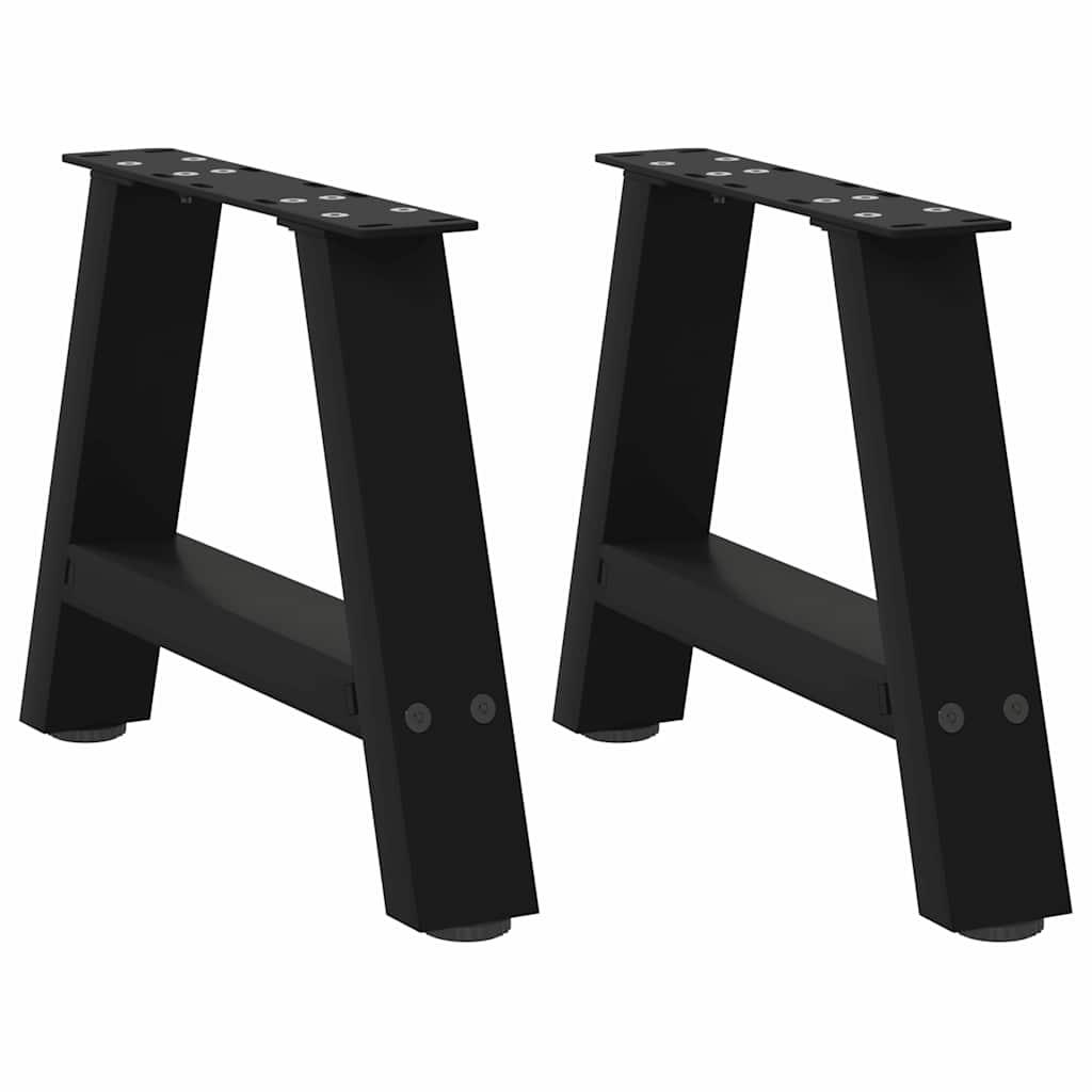 Sofabordben A-formet 2 stk 50x(30-31) cm stål sort