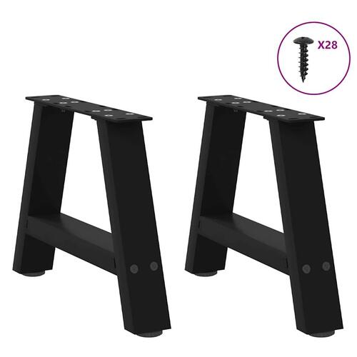 Sofabordben A-formet 2 stk 50x(30-31) cm stål sort
