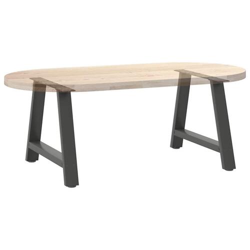 Sofabordben A-formet 2 stk 70x(42-43) cm stål antracitgrå