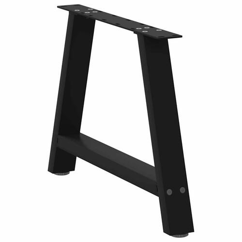 Sofabordben A-formet 2 stk 70x(42-43) cm stål sort