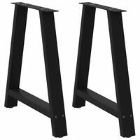 Sofabordben A-formet 2 stk 80x(72-73) cm stål sort