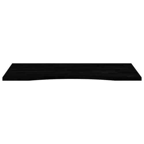 Bordplade 100x60x2,5 cm massivt egetræ rektangulær mørkebrun