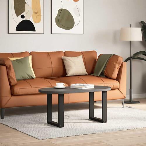 Sofabordben U-formet 2 stk. 28x(42-43) cm stål sort