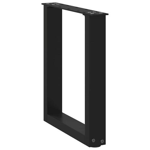 Sofabordben U-formet 2 stk. 28x(42-43) cm stål sort