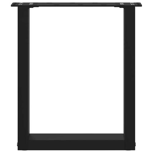 Sofabordben U-formet 2 stk. 28x(42-43) cm stål sort