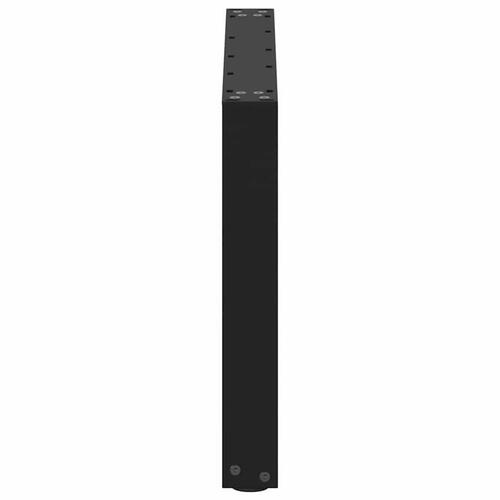 Sofabordben U-formet 2 stk. 60x(42-43) cm stål sort