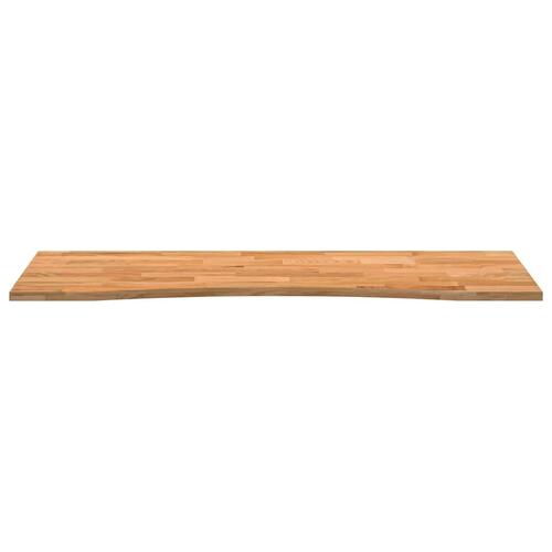 Bordplade 140x50x2,5 cm massivt egetræ rektangulær lysebrun