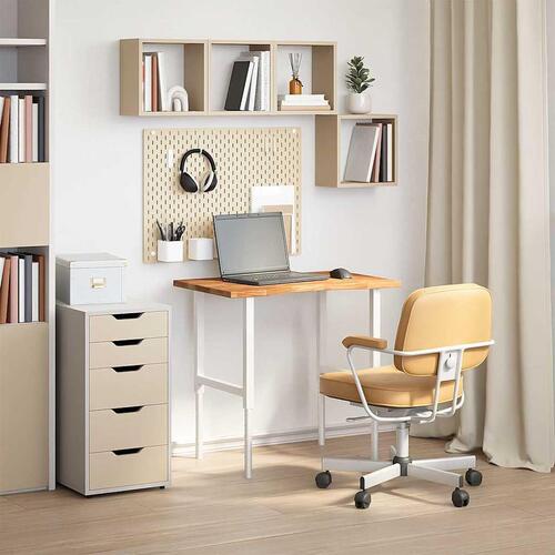 Bordplade 80x60x2,5 cm massivt egetræ rektangulær lysebrun