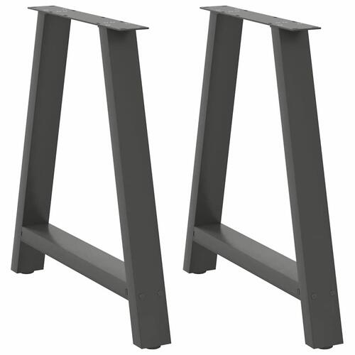 Sofabordben A-formet 2 stk 80x(72-73) cm stål antracitgrå
