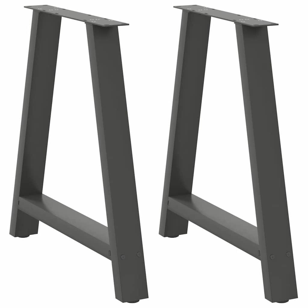 Sofabordben A-formet 2 stk 80x(72-73) cm stål antracitgrå