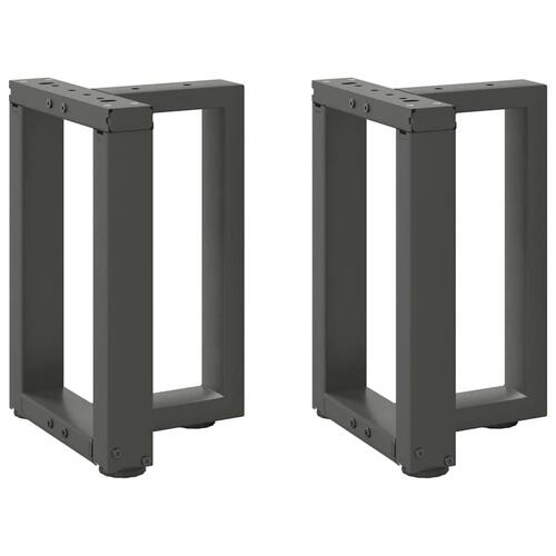 Sofabordben T-formet 2 stk 28x25x(42-43) cm stål antracitgrå