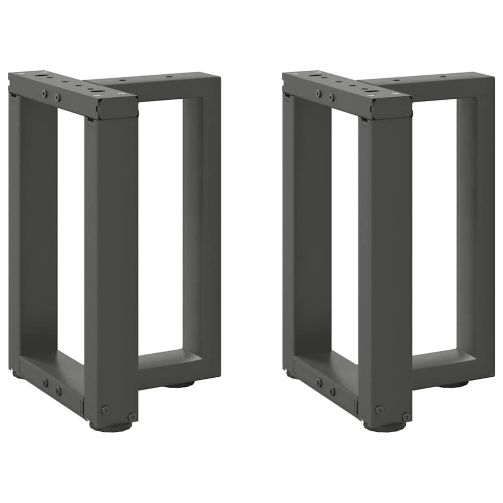 Sofabordben T-formet 2 stk 28x25x(42-43) cm stål antracitgrå