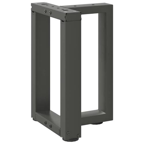 Sofabordben T-formet 2 stk 28x25x(42-43) cm stål antracitgrå