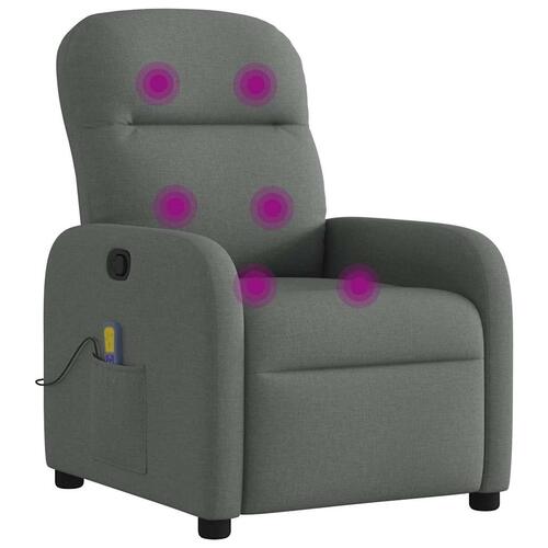 Massagestol stof mørkegrå