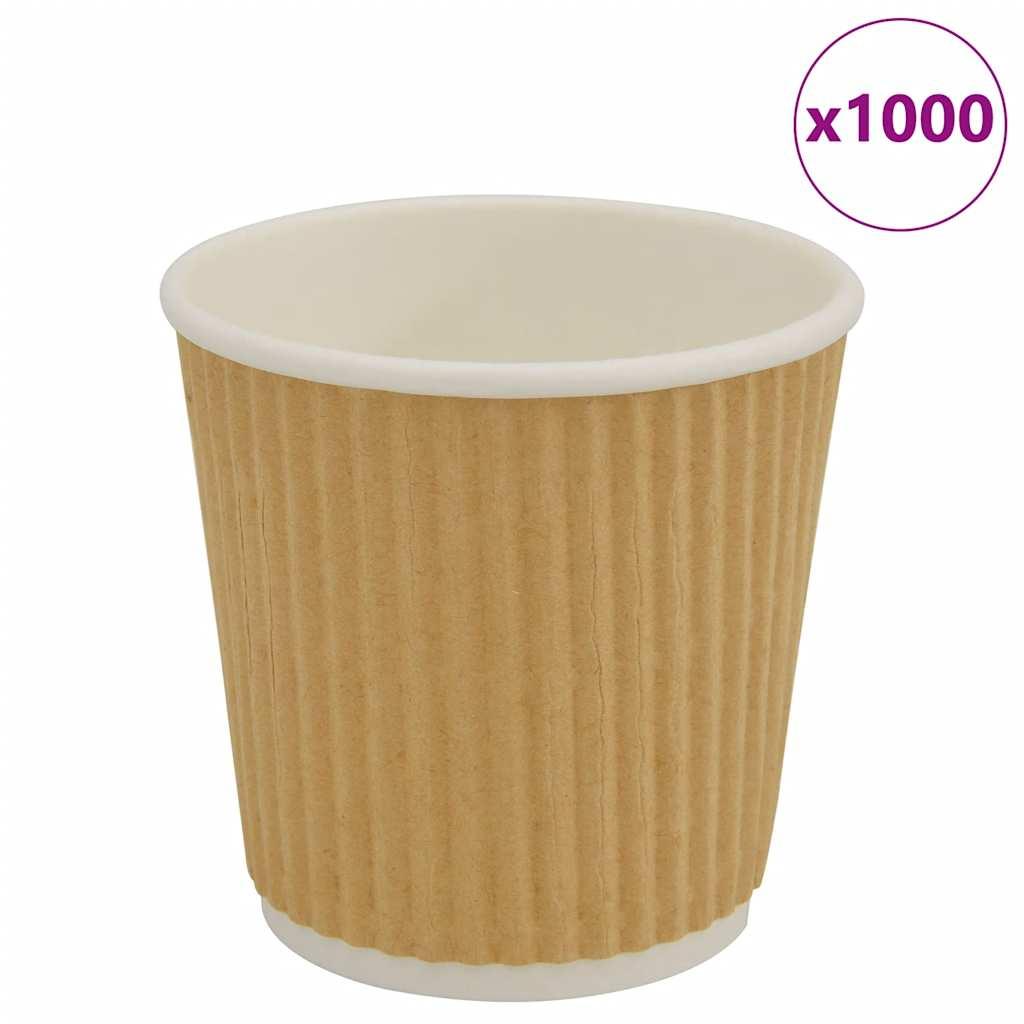 Kaffekopper af papir 1000 stk. 4oz 100ml brun