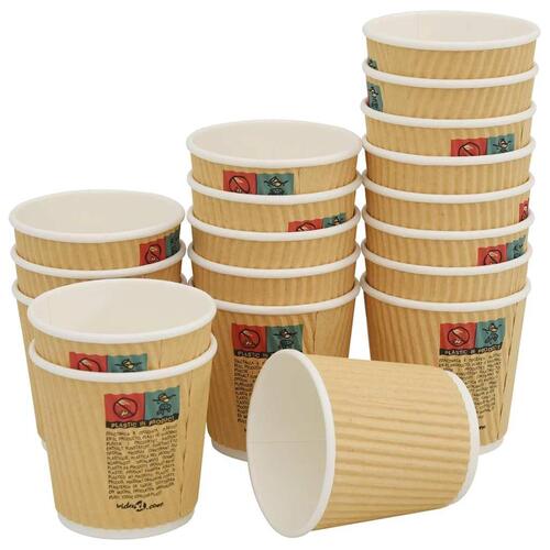 Kaffekopper af papir 1000 stk. 4oz 100ml brun