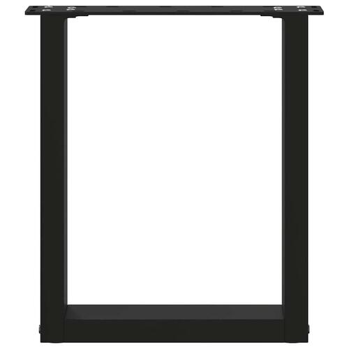 Sofabordben U-formet 2 stk. 38x(42-43) cm stål sort