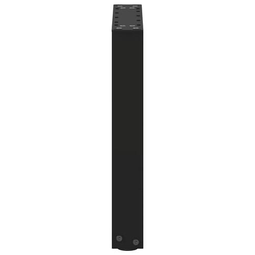 Sofabordben U-formet 2 stk. 38x(42-43) cm stål sort