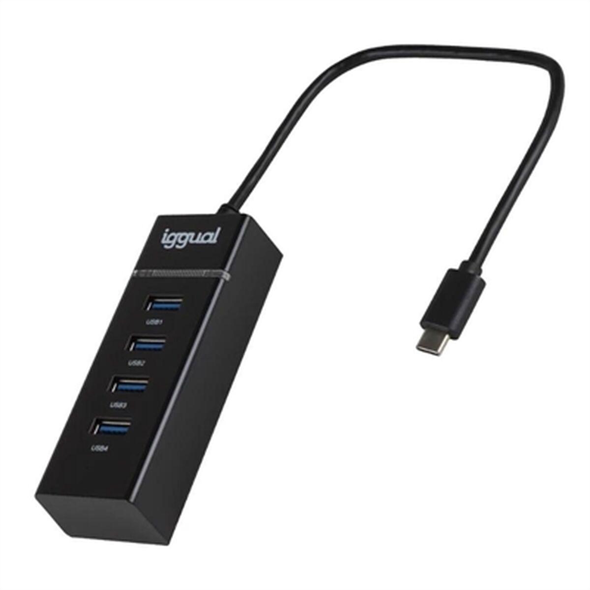 USB hub 4-port USB-C - iggual IGG319239