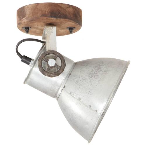 Industrielle væg-/loftlamper 2 stk. 20x25 cm E27 sølvfarvet