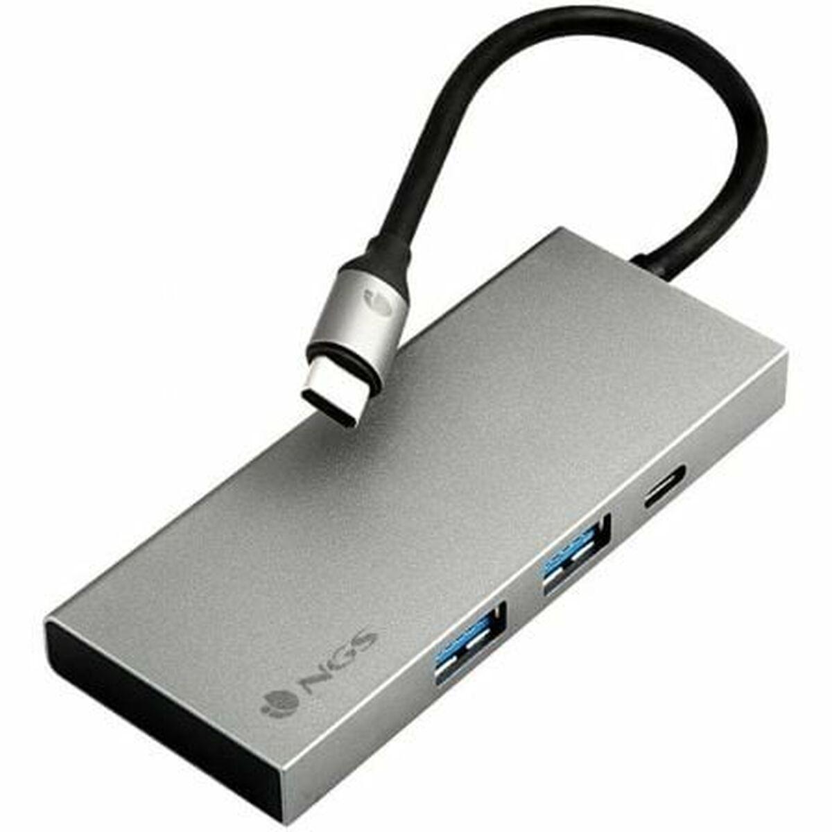NGS WonderDock4 Pro USB‑hub i aluminium