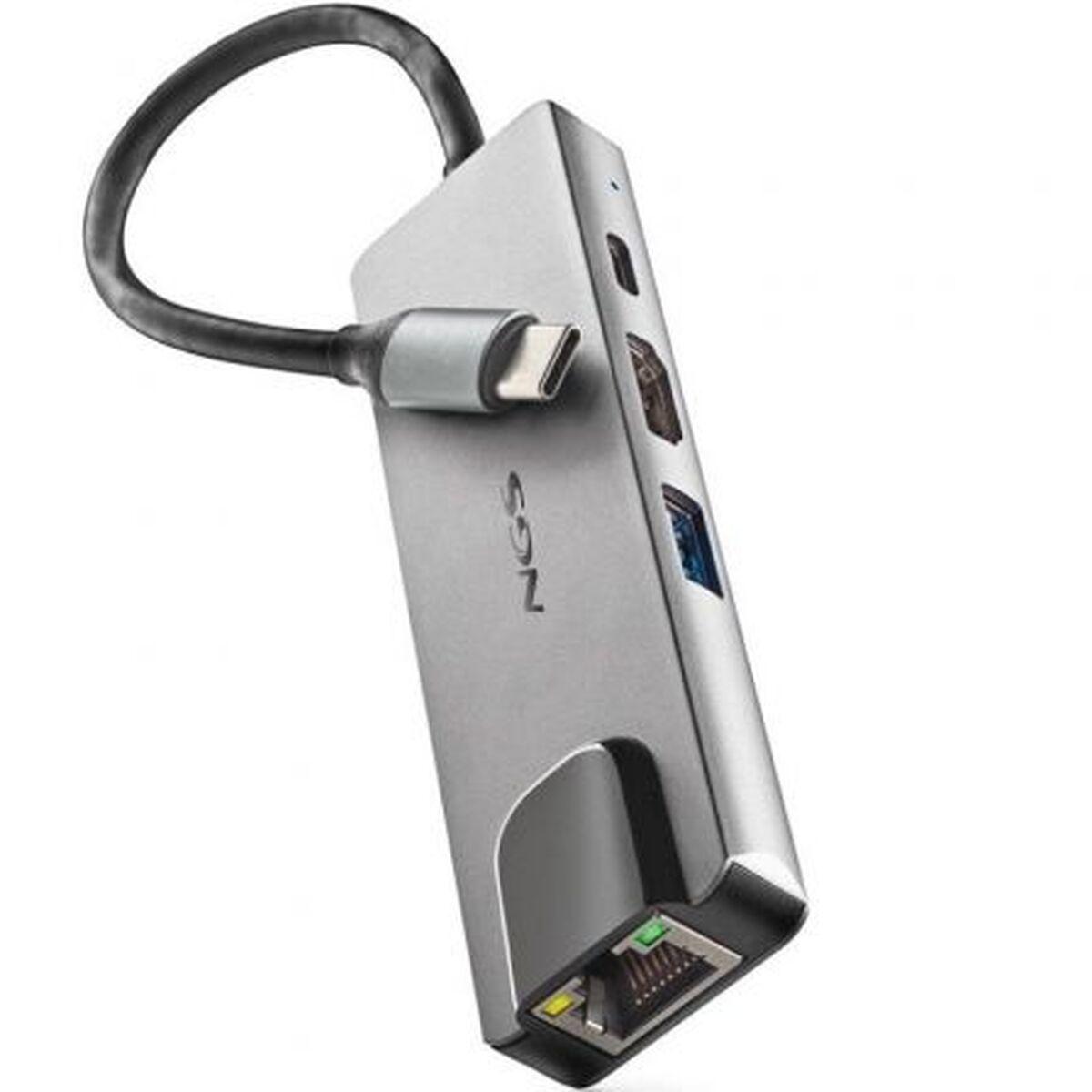 NGS WonderDock Supra USB‑hub - grå billede