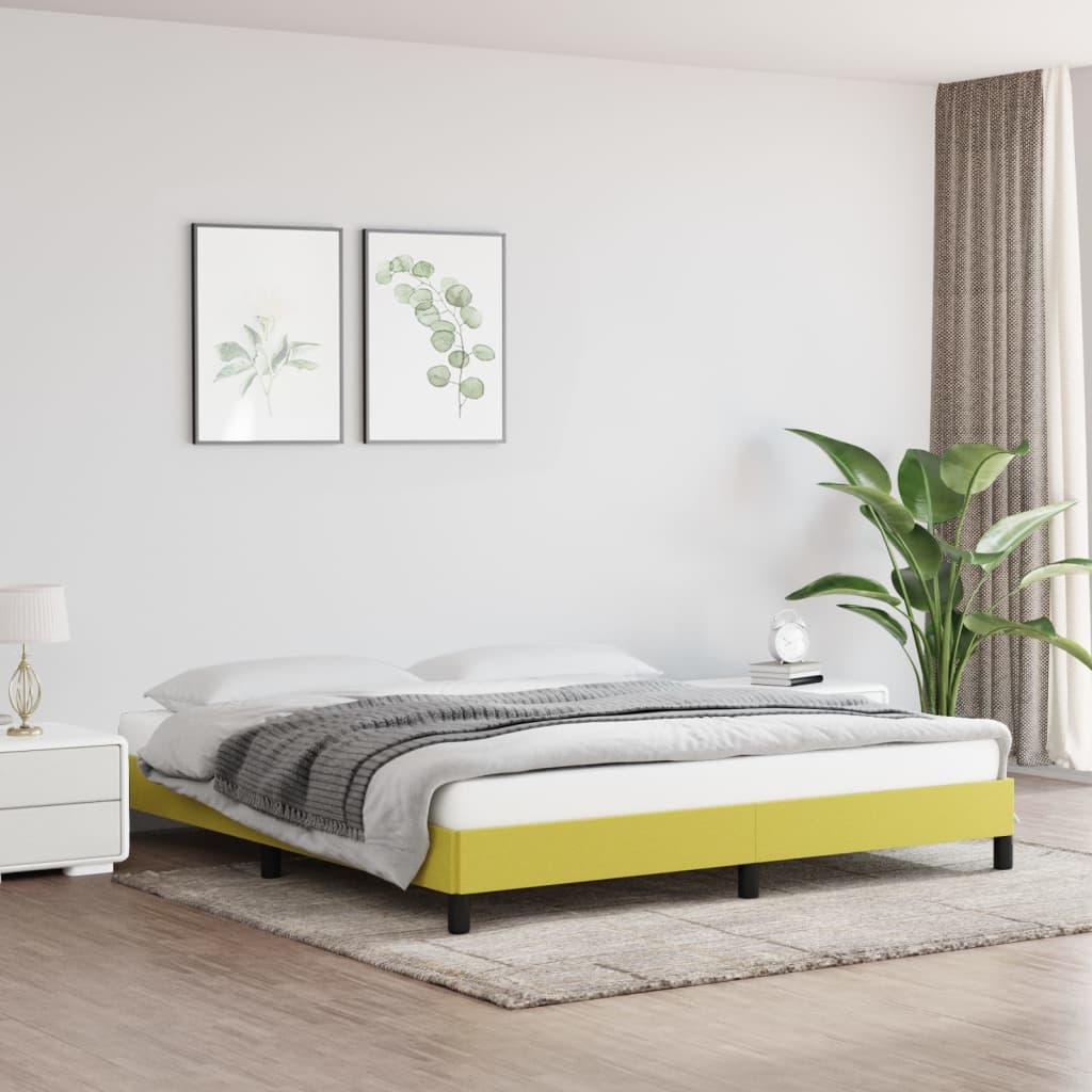 Sengeramme uden madras Grøn 180x200 cm Stof