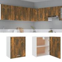 Vægskab 50x31x60 cm konstrueret træ røget egetræsfarve