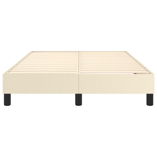 Sengeramme 120x200 cm kunstlæder cremefarvet