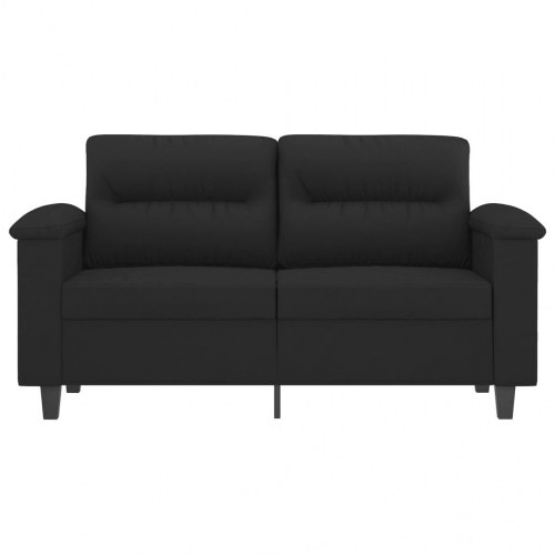 2-personers sofa i mikrofiberstof - sort
