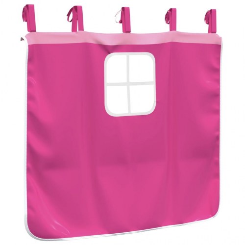 Gardiner med tårn til højseng i polyester - pink