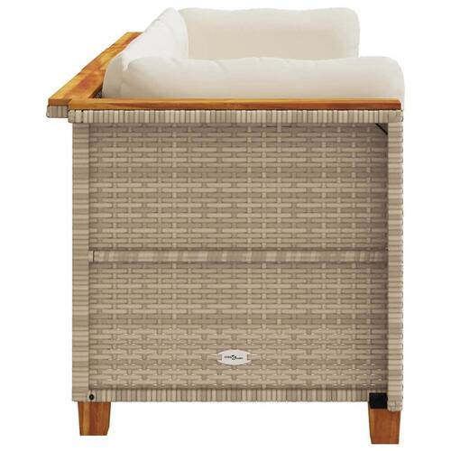 3-personers havesofa med hynder polyrattan beige
