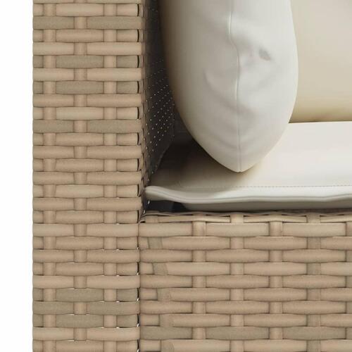 3-personers havesofa med hynder polyrattan beige