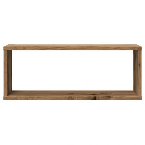 Væghylder 2 stk. - kubeformet, konstrueret træ i kunsteg 60×15×23 cm