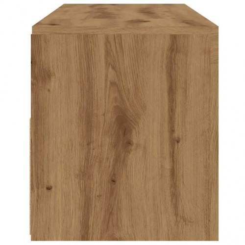 Tv-bord med LED-lys 120 × 35 × 40 cm - konstrueret træ i kunsteg