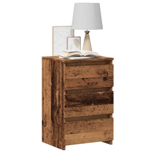 Sengeborde 2 stk. - 40×35×62,5 cm i konstrueret træ, gammelt trælook