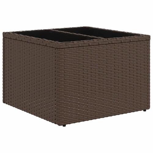 Loungesæt til haven 11 dele med hynder polyrattan brun