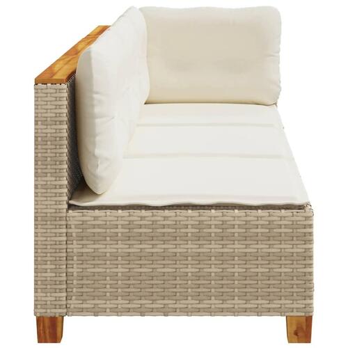 3-personers havesofa med hynder polyrattan beige