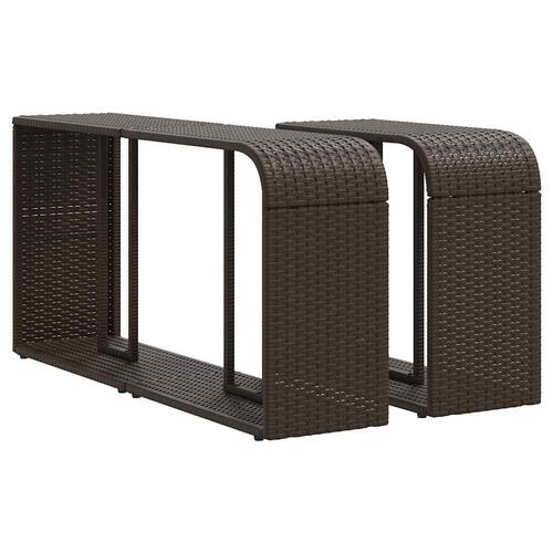 Sofasæt til haven 10 dele med hynder polyrattan brun